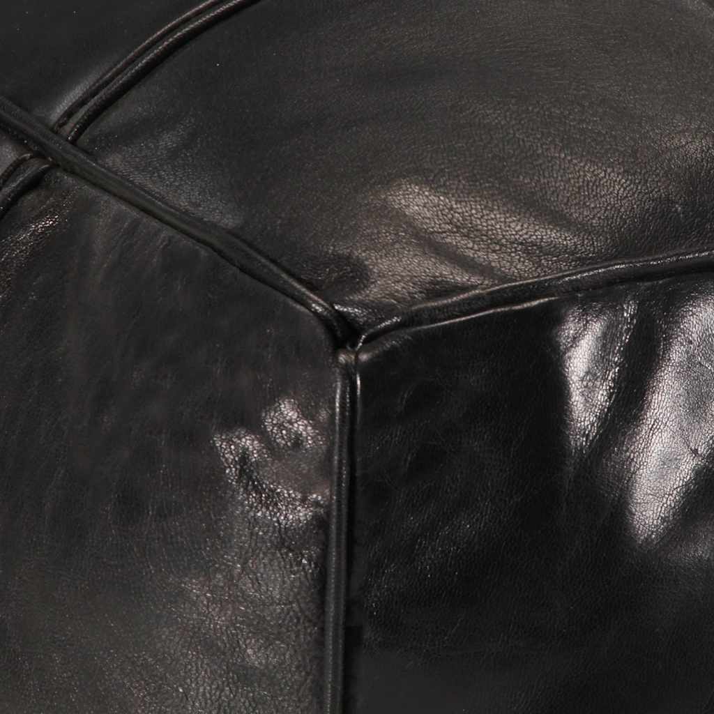 Vidaxl poef 60x60x30 cm echt geitenleer zwart