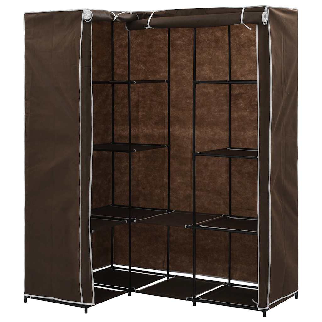 Vidaxl hoekkledingkast 130x87x169 cm bruin