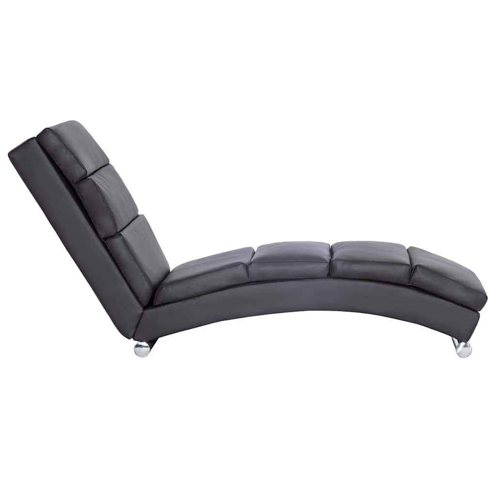 Vidaxl chaise longue kunstleer grijs