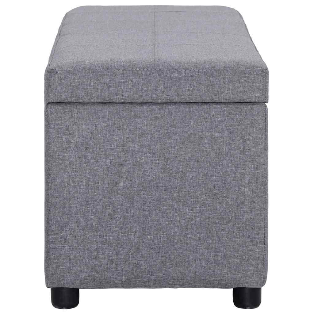 Vidaxl bankje met opbergvak 116 cm polyester lichtgrijs