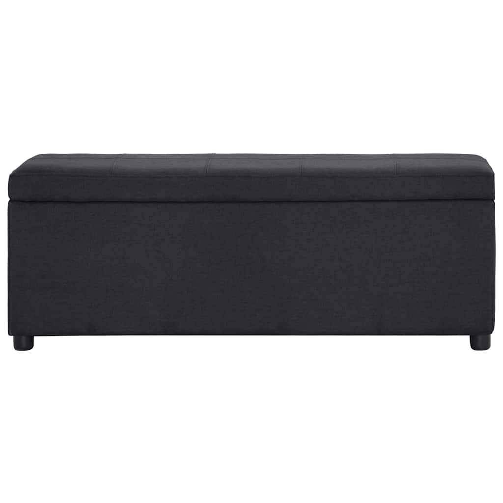Vidaxl bankje met opbergvak 116 cm polyester zwart