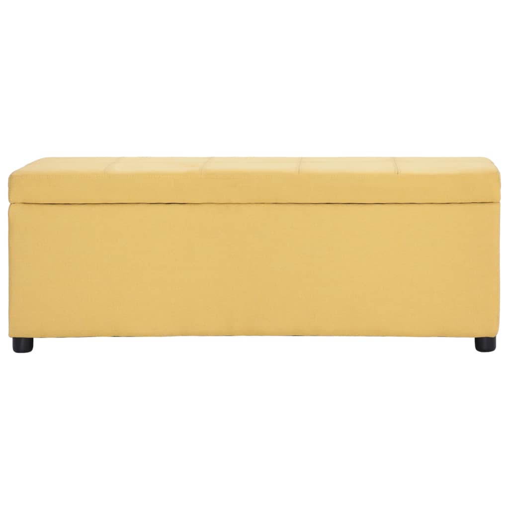 Vidaxl bankje met opbergvak 116 cm polyester geel