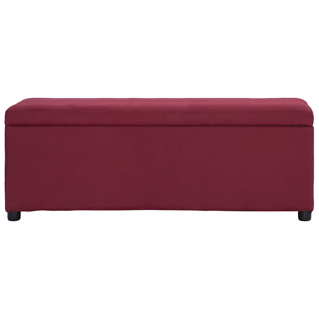 Vidaxl bankje met opbergvak 116 cm polyester wijnrood