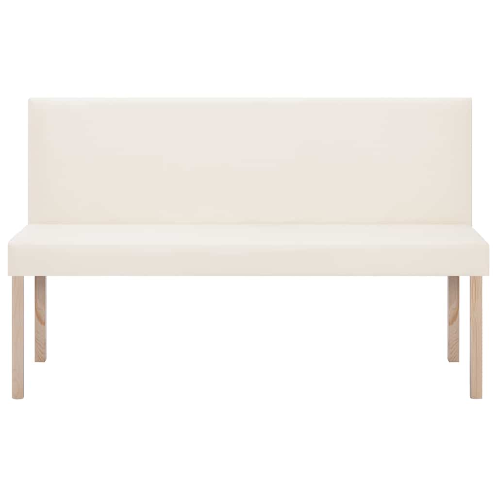 Vidaxl bankje 139,5 cm kunstleer crème