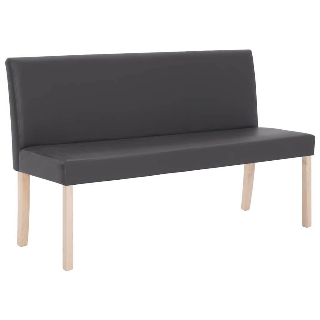 Vidaxl bankje 139,5 cm kunstleer grijs