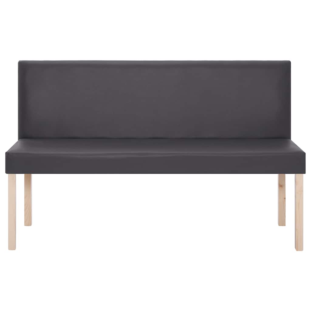 Vidaxl bankje 139,5 cm kunstleer grijs