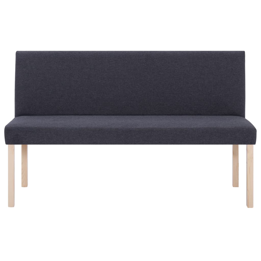 Vidaxl bankje 139,5 cm polyester donkergrijs