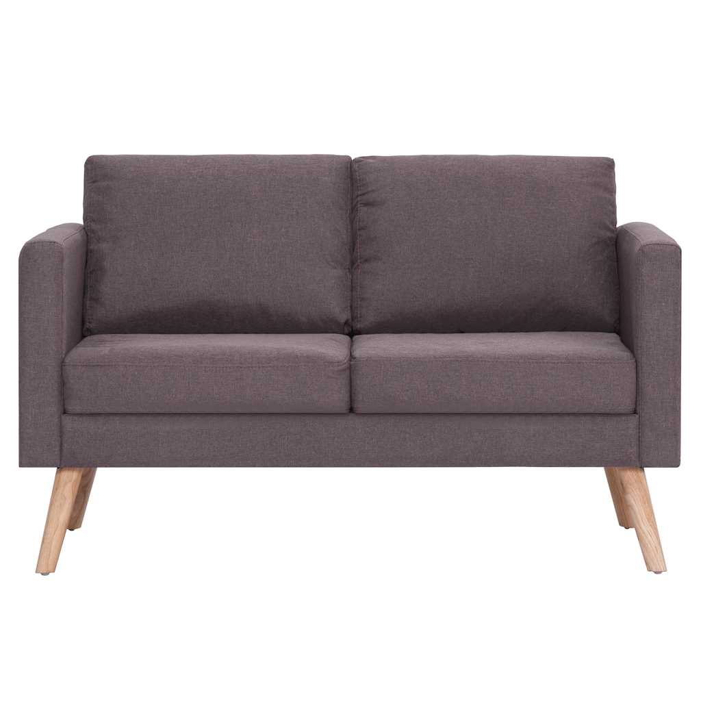 Vidaxl tweezitsbank stof taupe