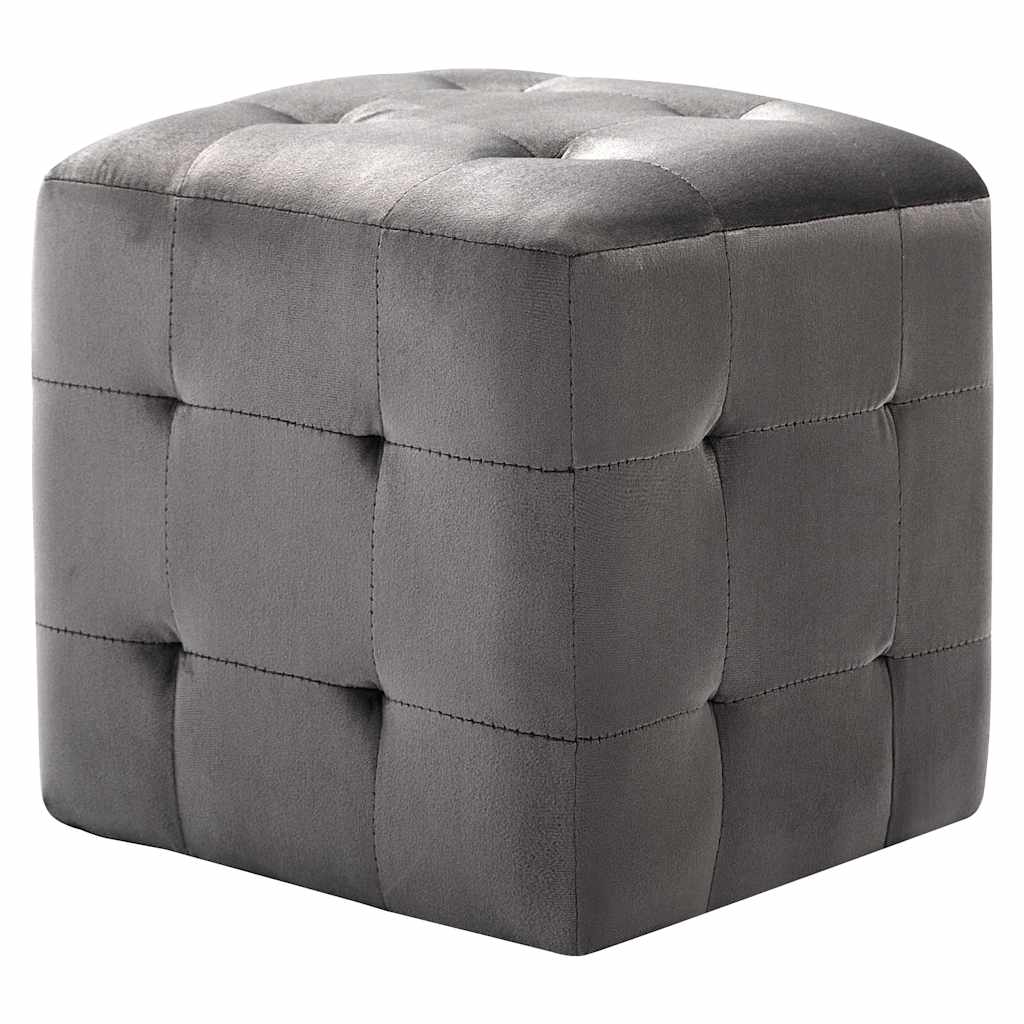 Vidaxl nachtkastjes 2 st 30x30x30 cm fluweel grijs