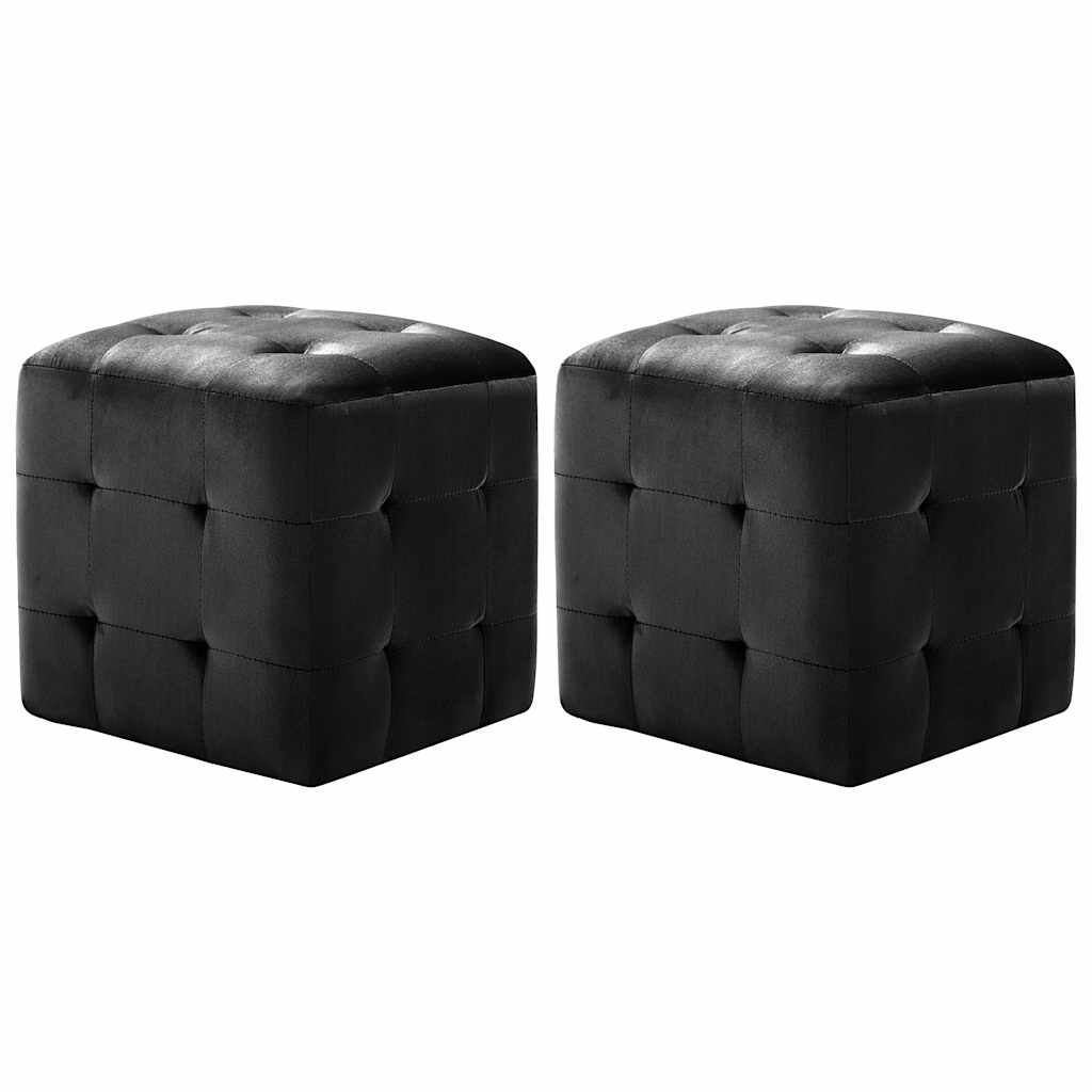 Vidaxl nachtkastjes 2 st 30x30x30 cm fluweel zwart