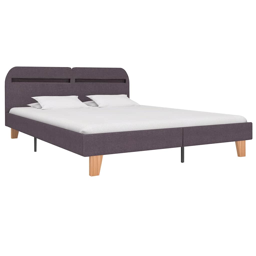 Vidaxl bedframe met led stof taupe 160x200 cm