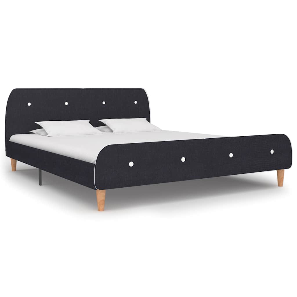 Vidaxl bedframe stof donkergrijs 160x200 cm