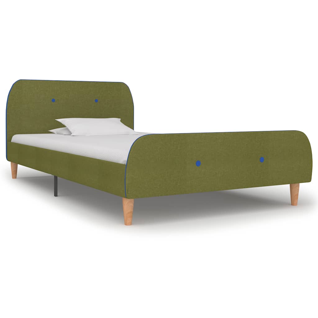 Vidaxl bedframe stof groen 90x200 cm