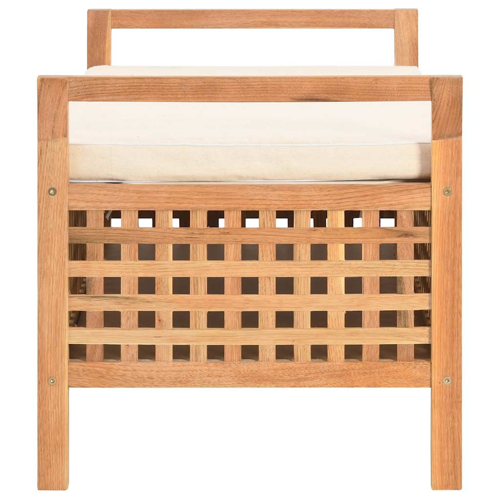Vidaxl opbergbankje 93x49x49 cm massief walnotenhout