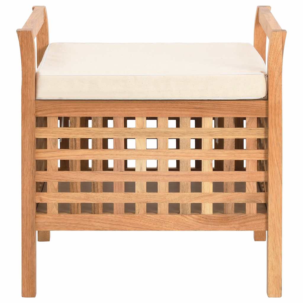 Vidaxl opbergbankje 49x48x49 cm massief walnotenhout