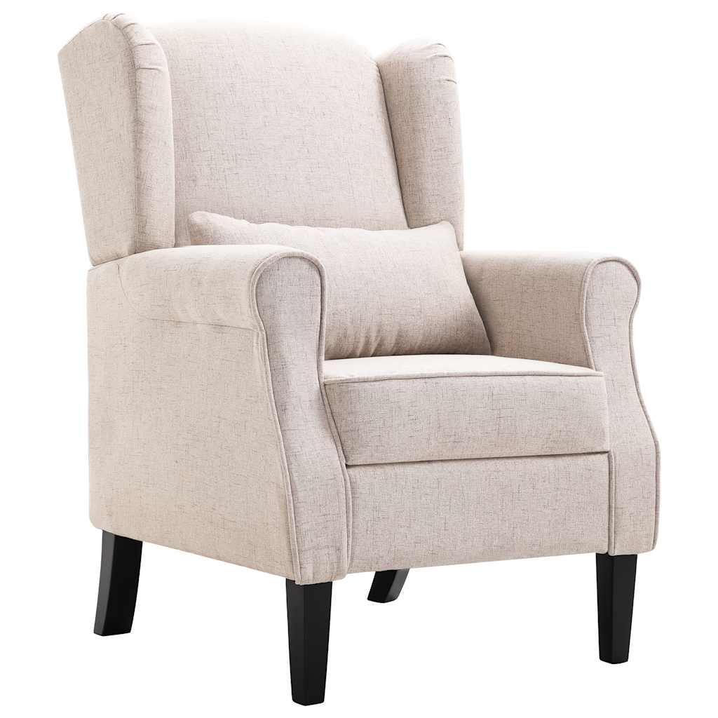 Vidaxl fauteuil stof beige