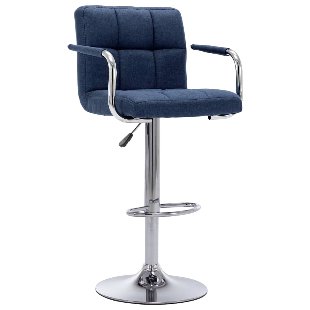 Vidaxl barstoelen 2 st stof blauw