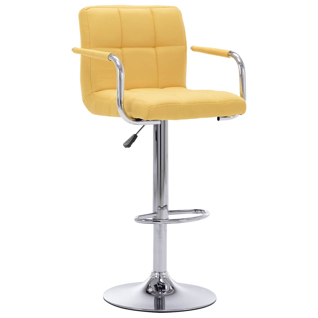 Vidaxl barstoelen 2 st stof geel