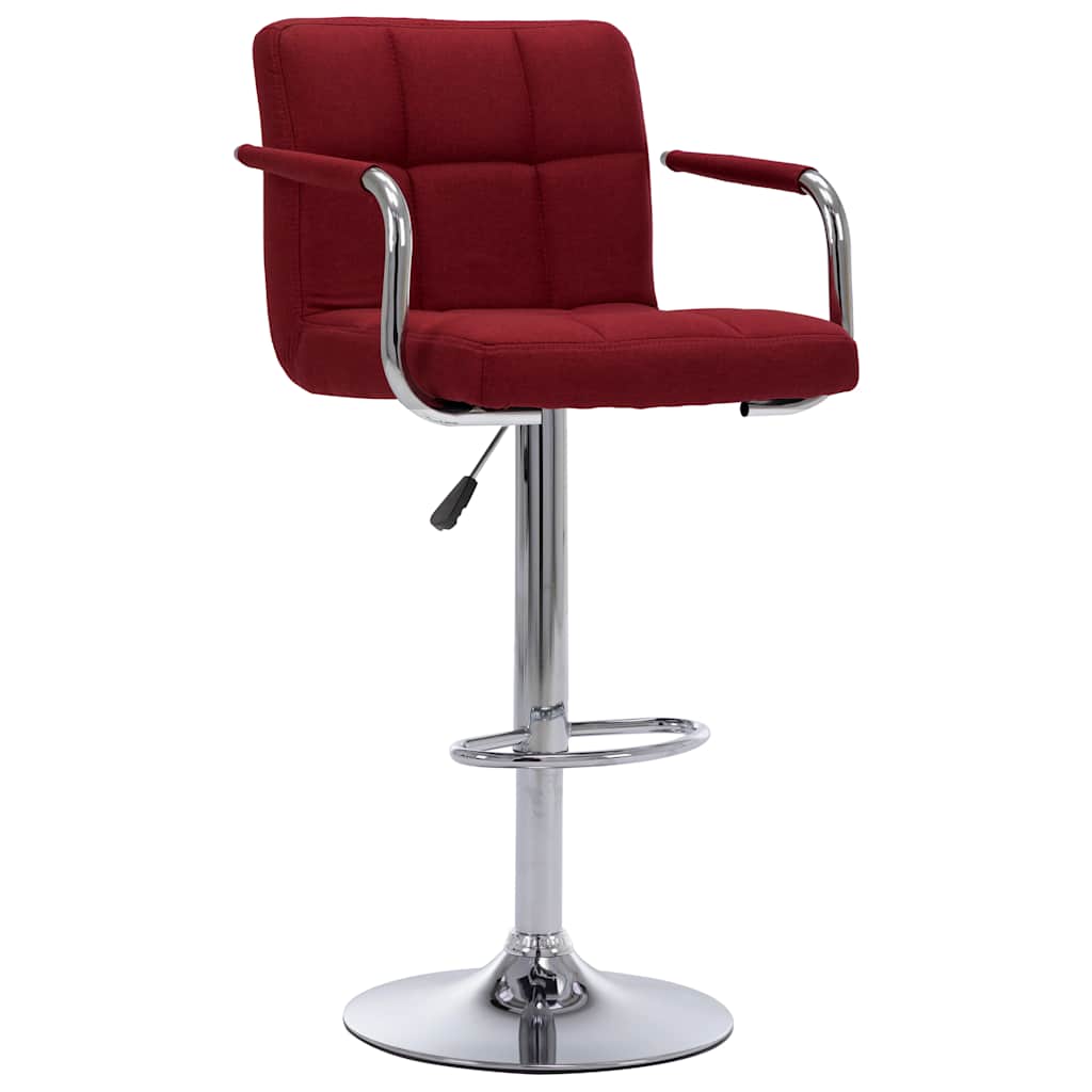 Vidaxl barstoelen 2 st stof wijnrood