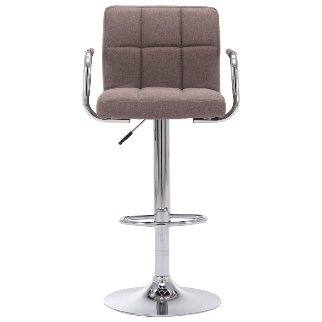 Vidaxl barstoelen 2 st stof taupe