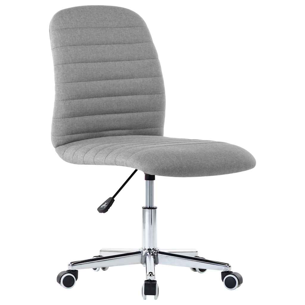Vidaxl eetkamerstoelen 2 st stof lichtgrijs