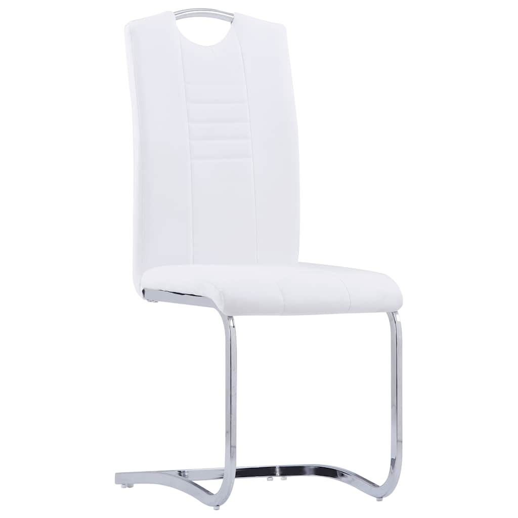 Vidaxl eetkamerstoelen 4 st kunstleer wit