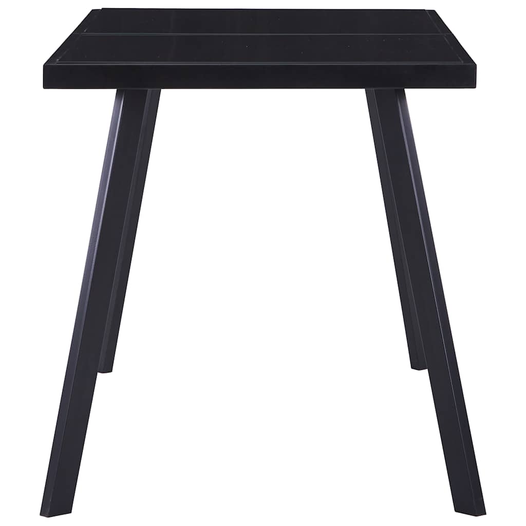 Vidaxl eettafel 140x70x75 cm gehard glas zwart