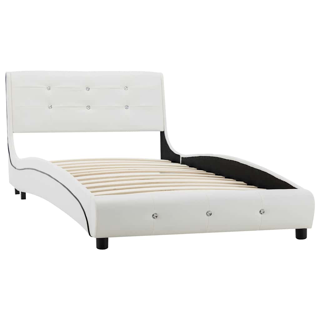 Vidaxl bedframe kunstleer wit 90x200 cm