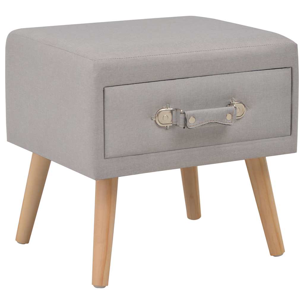 Vidaxl nachtkastjes 2 st 40x35x40 cm stof grijs