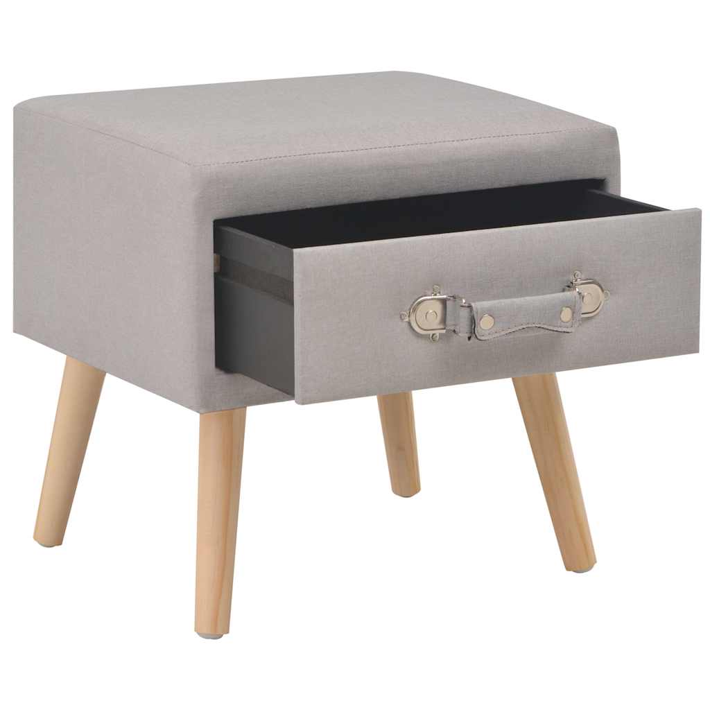 Vidaxl nachtkastjes 2 st 40x35x40 cm stof grijs