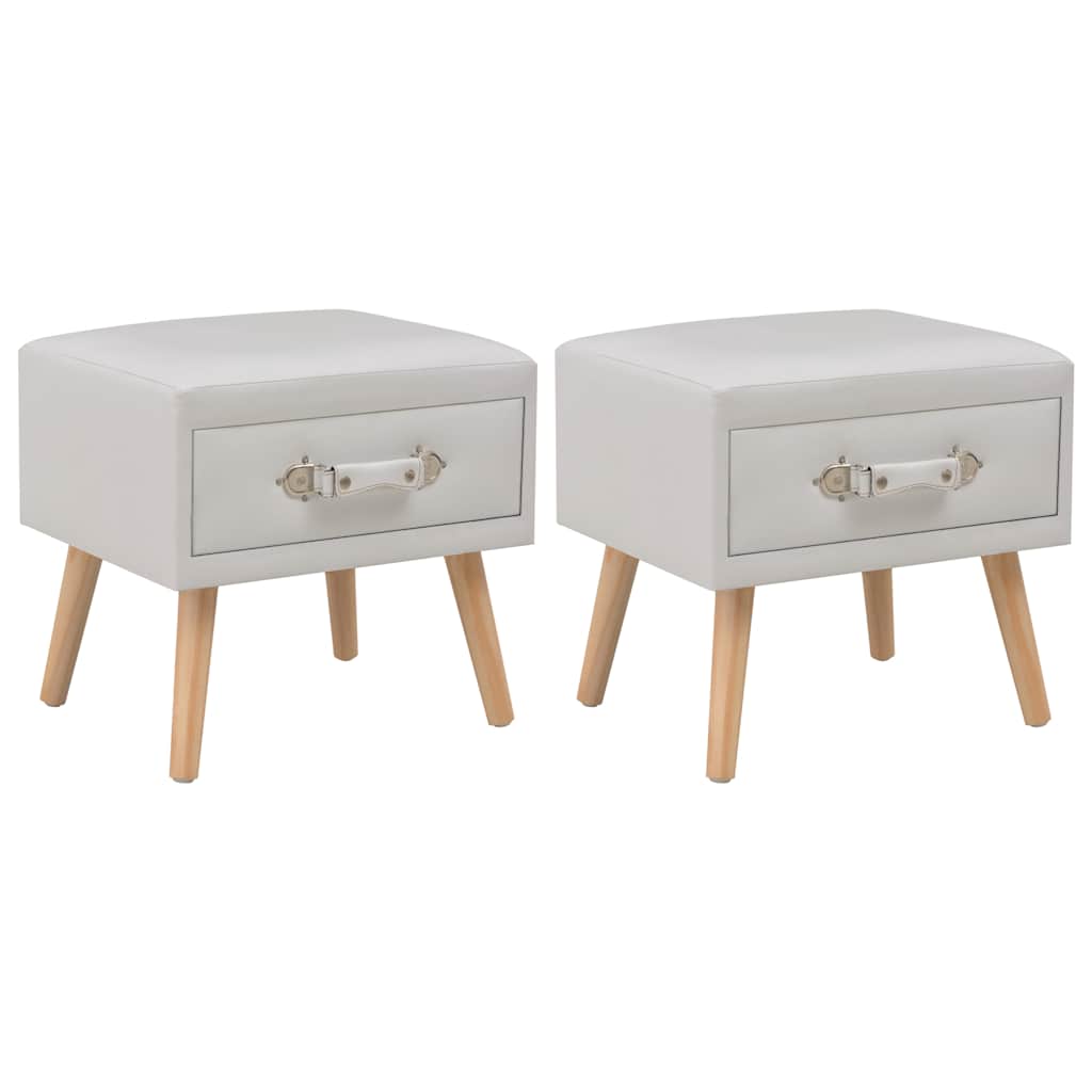 Vidaxl nachtkastjes 2 st 40x35x40 cm kunstleer wit
