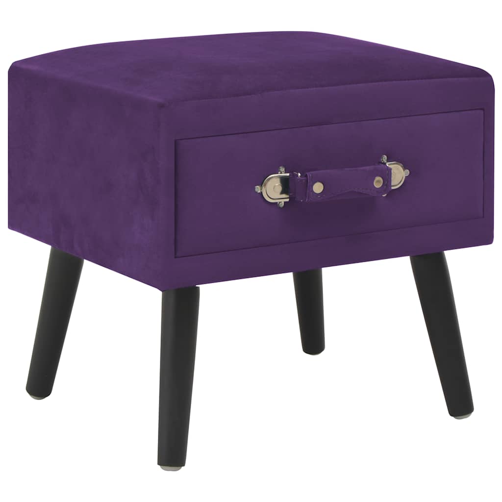 Vidaxl nachtkastjes 2 st 40x35x40 cm fluweel donkerpaars