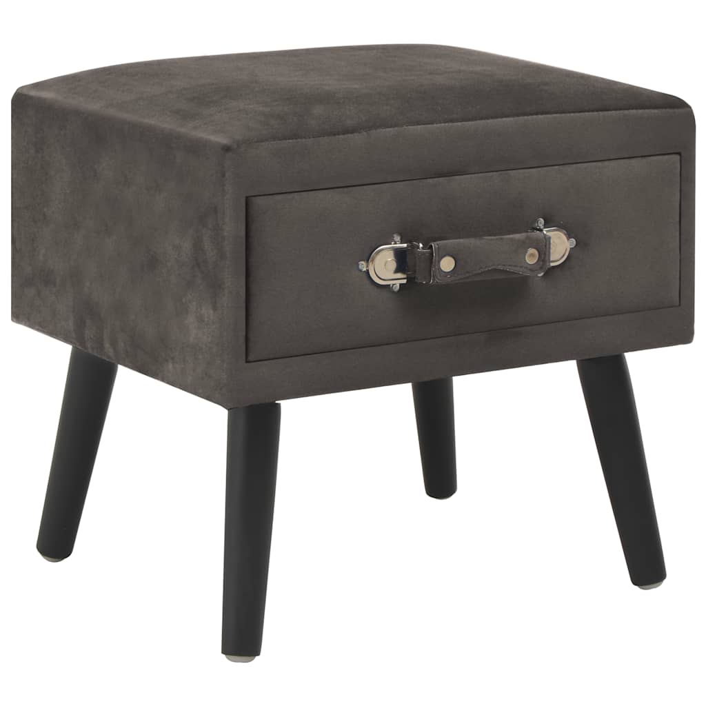 Vidaxl nachtkastjes 2 st 40x35x40 cm fluweel grijs
