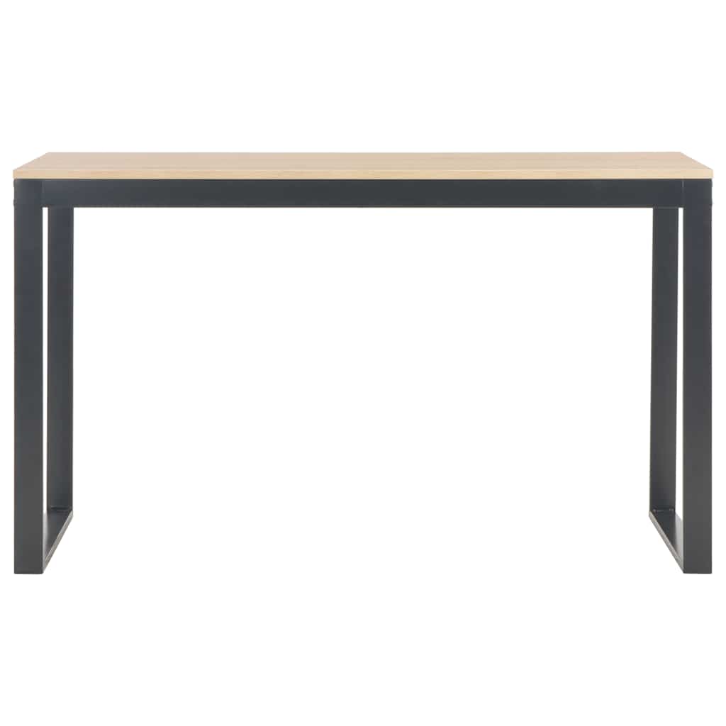 Vidaxl computerbureau 120x60x70 cm zwart en eikenkleurig