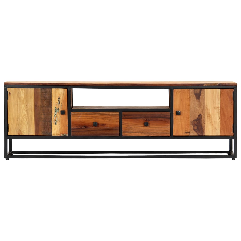 Vidaxl tv-meubel 120x30x40 cm massief gerecycled hout en staal