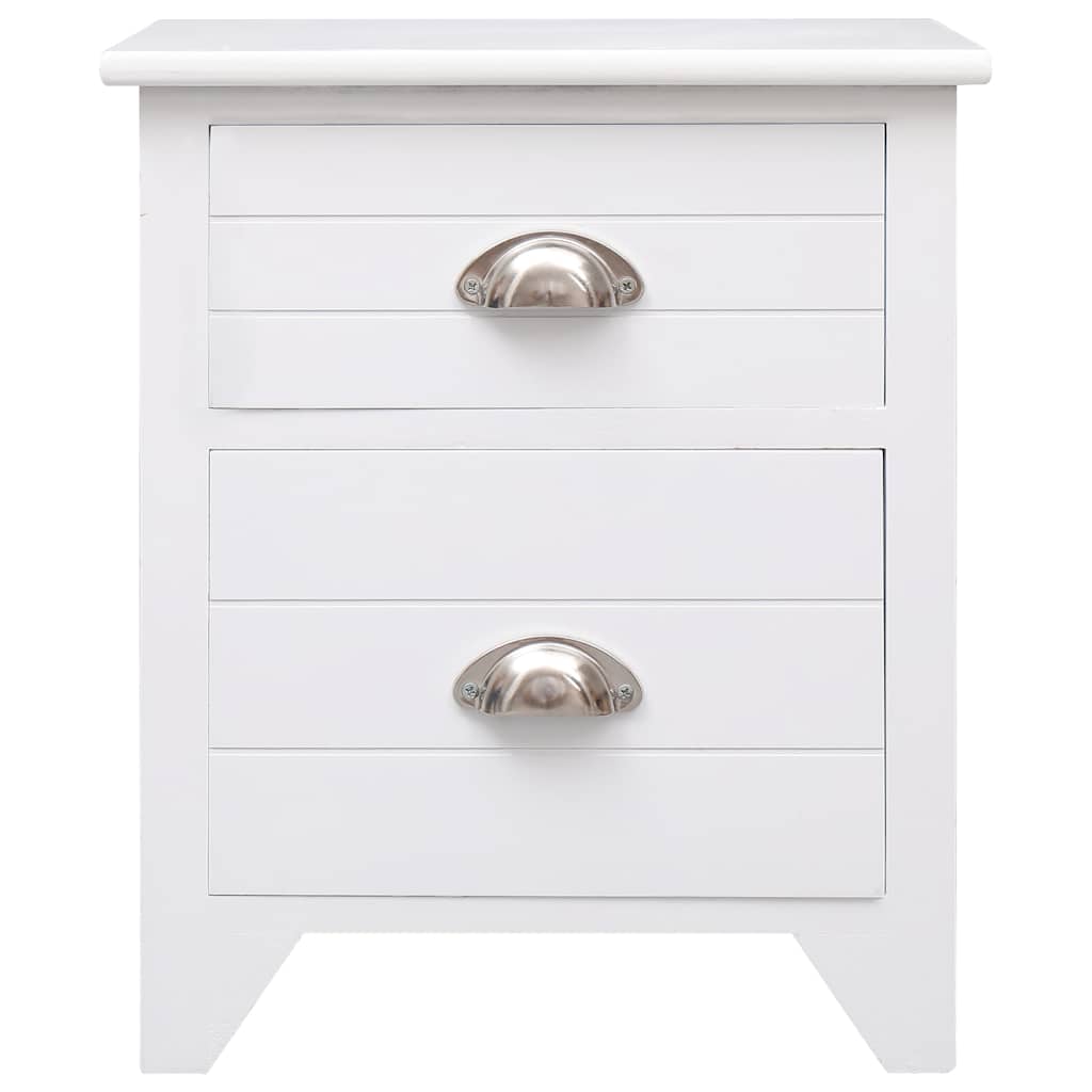Vidaxl nachtkastje 38x28x45 cm paulowniahout wit