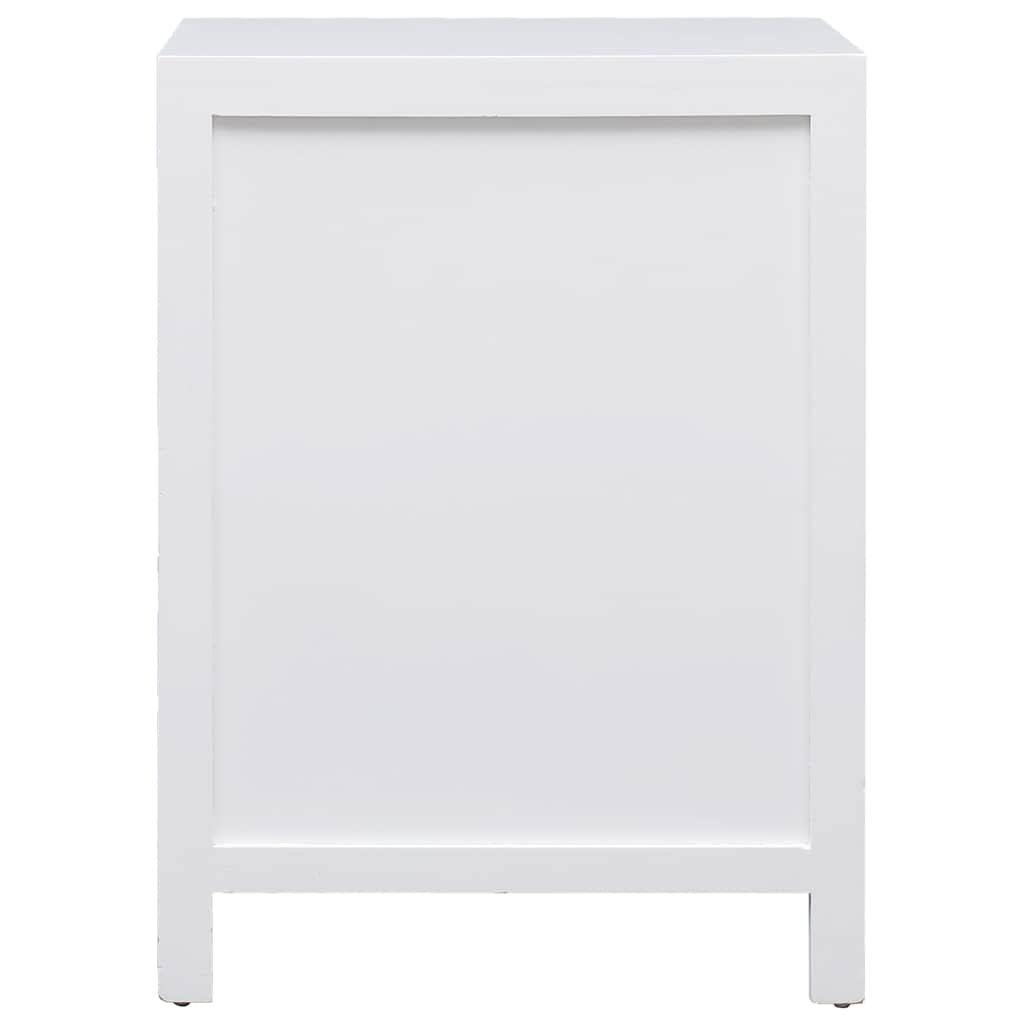 Vidaxl nachtkastje 38x28x52 cm paulowniahout wit