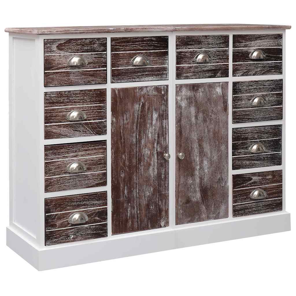 Vidaxl dressoir met 10 lades 113x30x79 cm hout bruin