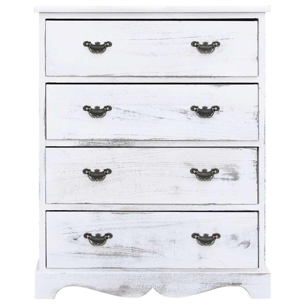 Vidaxl ladekast 60x30x75 cm hout wit