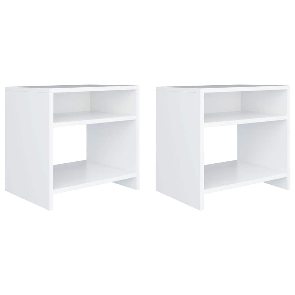 Vidaxl nachtkastjes 2 st 40x30x40 cm bewerkt hout wit