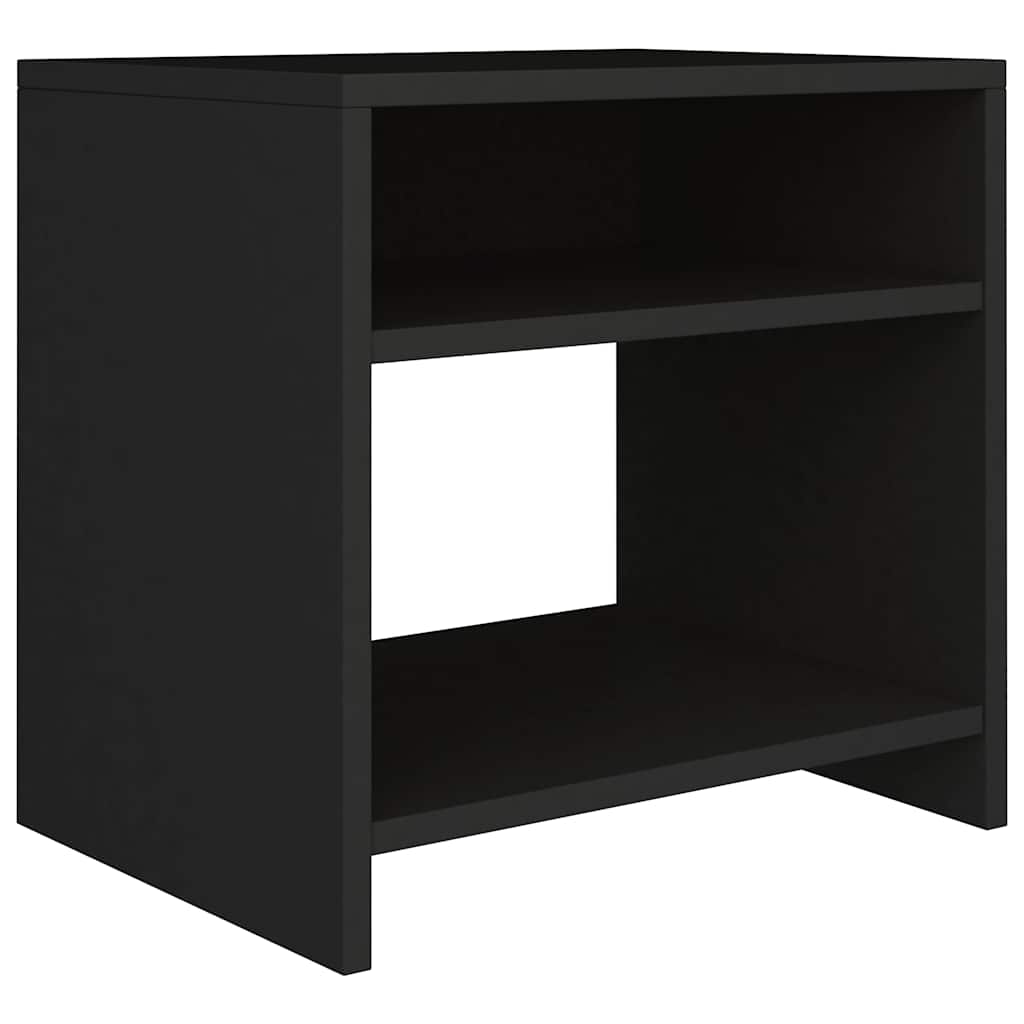 Vidaxl nachtkastje 40x30x40 cm bewerkt hout zwart