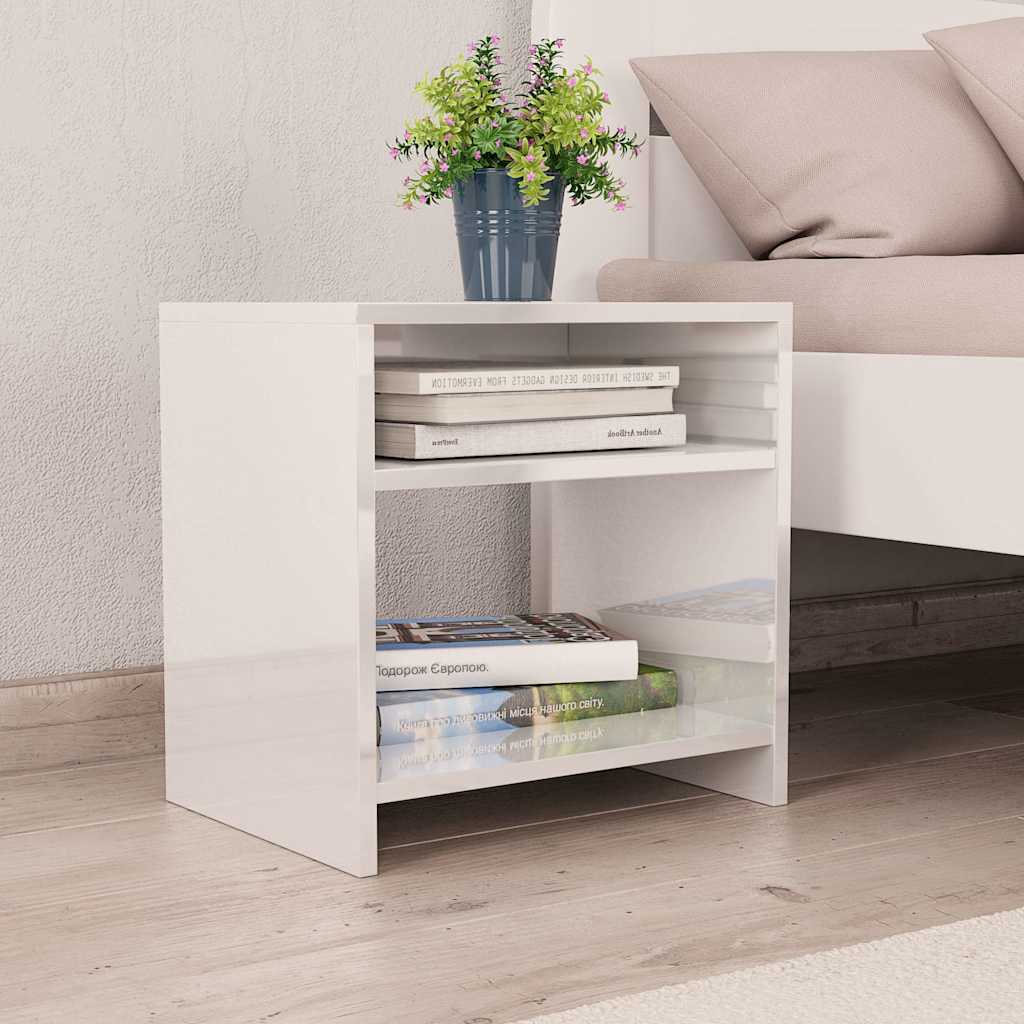 Vidaxl nachtkastjes 2 st 40x30x40 cm bewerkt hout wit