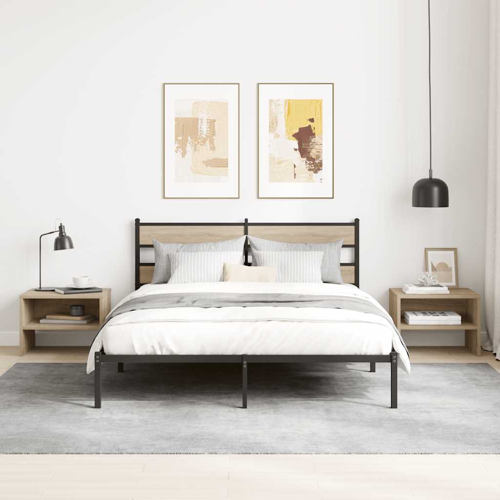 Vidaxl nachtkastje 40x30x30 cm bewerkt hout sonoma eikenkleurig