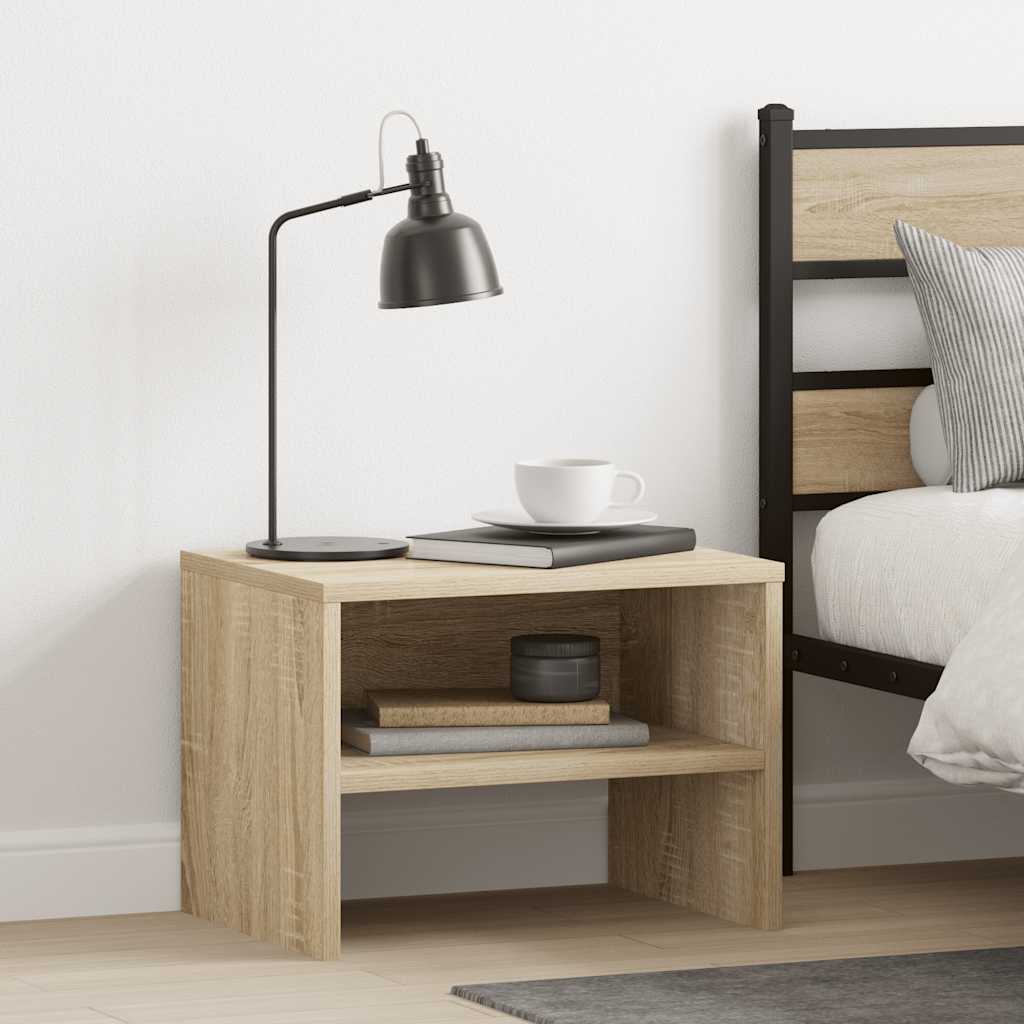 Vidaxl nachtkastje 40x30x30 cm bewerkt hout sonoma eikenkleurig