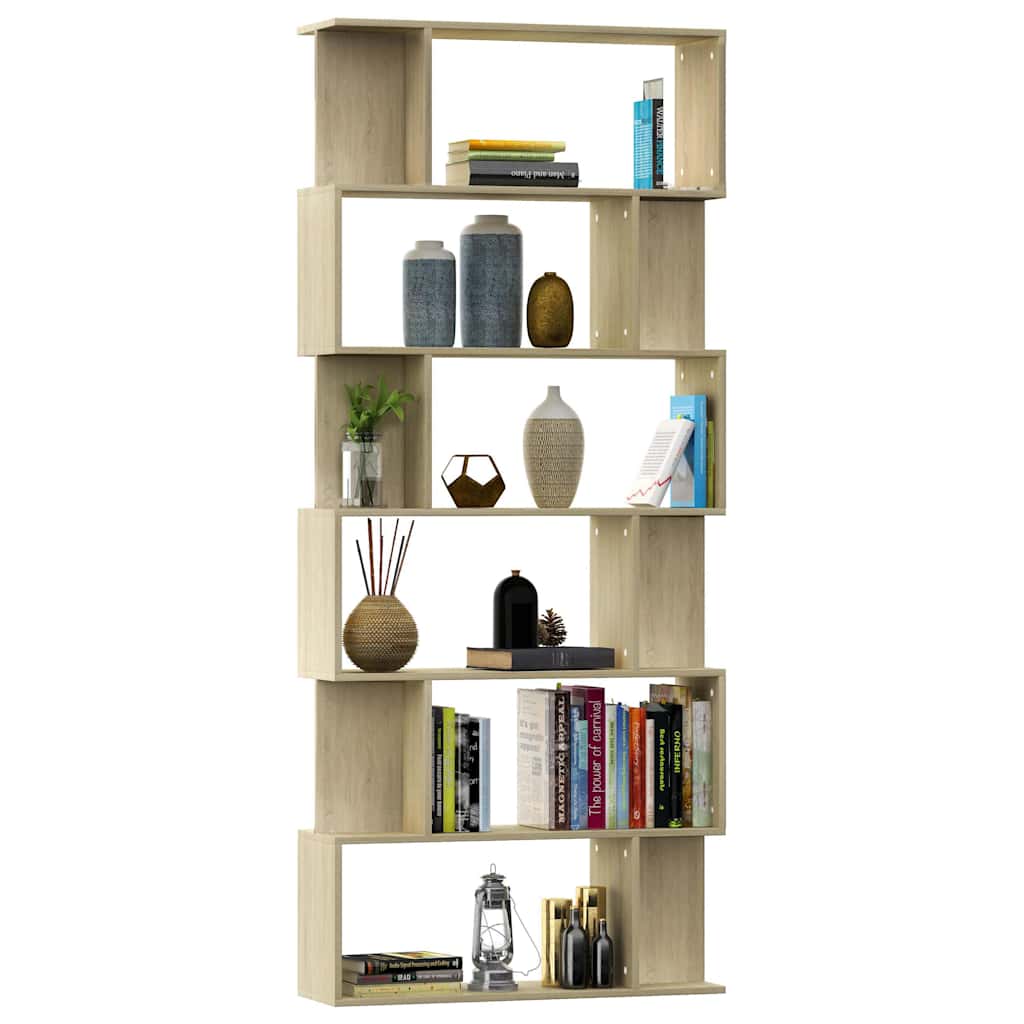 Vidaxl boekenkast kamerscherm 80x24x192 cm bewerkt hout sonoma eiken