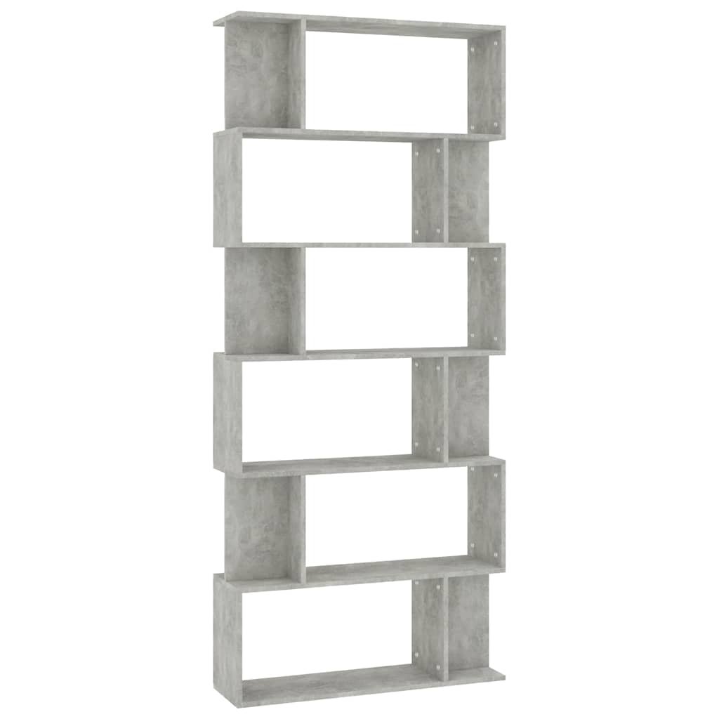 Vidaxl boekenkast kamerscherm 80x24x192 cm bewerkt hout betongrijs