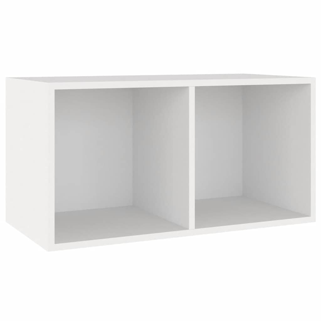 Vidaxl opbergbox voor lp's 71x34x36 cm bewerkt hout wit