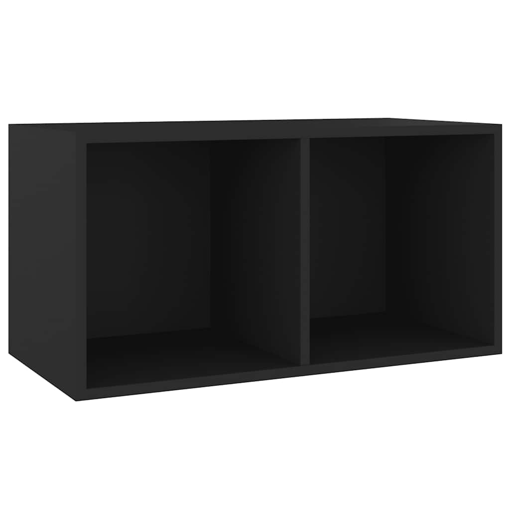 Vidaxl opbergbox voor lp's 71x34x36 cm bewerkt hout zwart