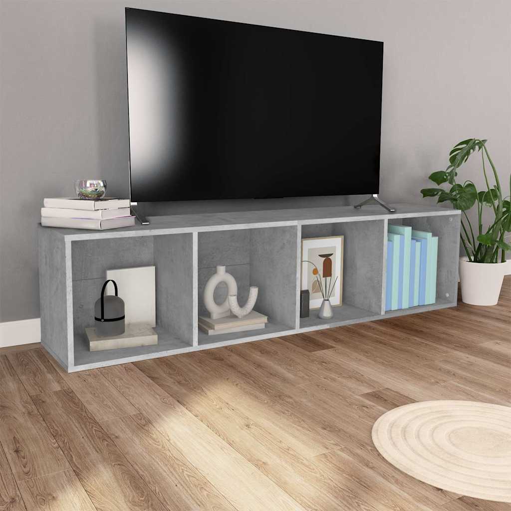 Vidaxl boekenkast tv-meubel 36x30x143 cm bewerkt hout betongrijs
