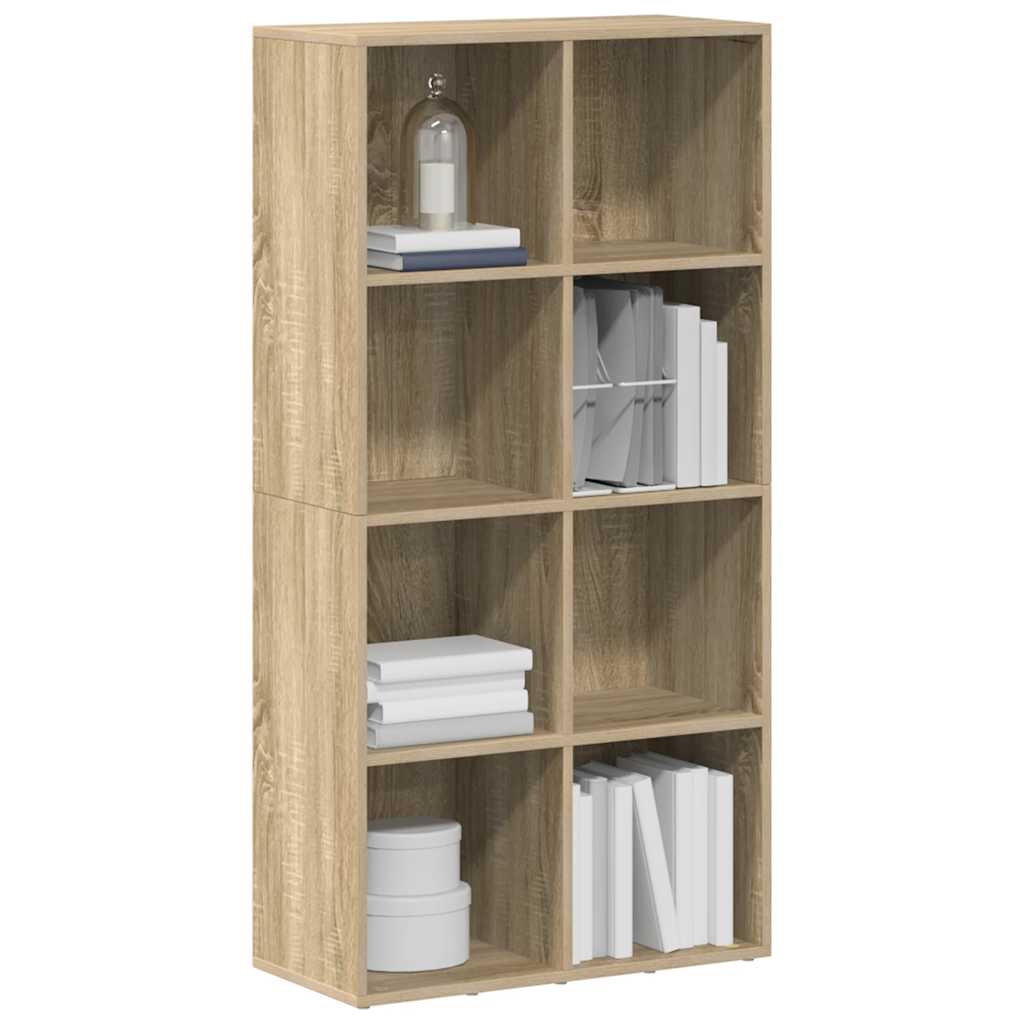 Vidaxl boekenkast dressoir 66x30x130 cm bewerkt hout sonoma eikenkleur